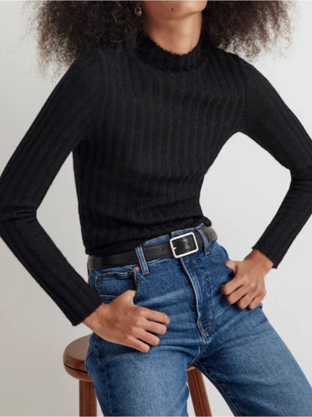 Madewell Alpaca-Blend Mockneck Sweater Size S